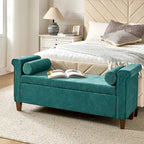 Rita 54.3  Wide Traditional Storage Bench with 2 Pillows by HULALA HOME