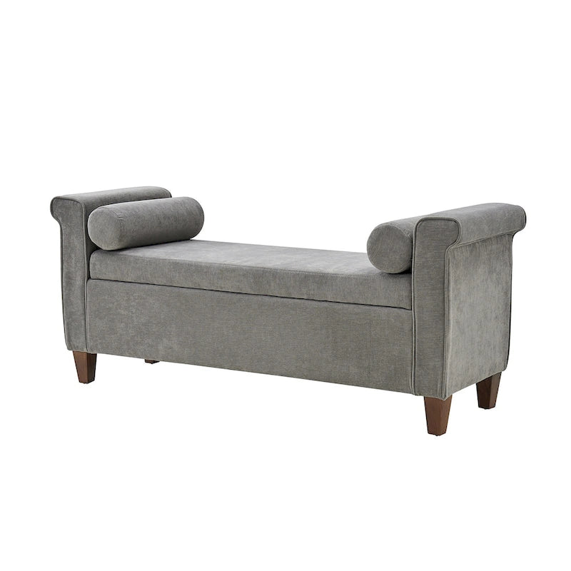 Rita 54.3  Wide Traditional Storage Bench with 2 Pillows by HULALA HOME