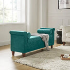 Rita 54.3  Wide Traditional Storage Bench with 2 Pillows by HULALA HOME