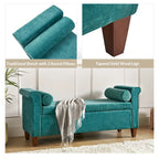 Rita 54.3  Wide Traditional Storage Bench with 2 Pillows by HULALA HOME