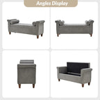 Rita 54.3  Wide Traditional Storage Bench with 2 Pillows by HULALA HOME