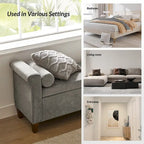 Rita 54.3  Wide Traditional Storage Bench with 2 Pillows by HULALA HOME