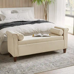 Rita 54.3  Wide Traditional Storage Bench with 2 Pillows by HULALA HOME