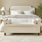 Rita 54.3  Wide Traditional Storage Bench with 2 Pillows by HULALA HOME