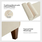 Rita 54.3  Wide Traditional Storage Bench with 2 Pillows by HULALA HOME