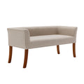 Porthos Home Nevis Fabric Upholstered Bench with Rubberwood Legs