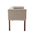 Porthos Home Nevis Fabric Upholstered Bench with Rubberwood Legs