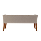 Porthos Home Nevis Fabric Upholstered Bench with Rubberwood Legs