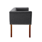 Porthos Home Nevis Fabric Upholstered Bench with Rubberwood Legs