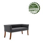 Porthos Home Nevis Fabric Upholstered Bench with Rubberwood Legs