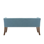 Porthos Home Nevis Fabric Upholstered Bench with Rubberwood Legs