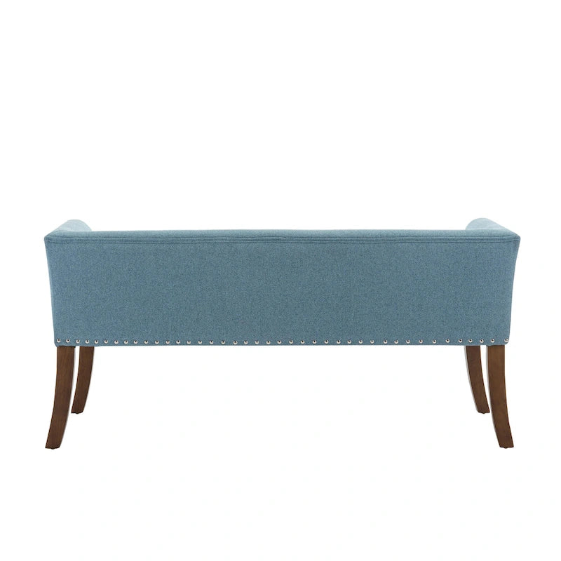 Porthos Home Nevis Fabric Upholstered Bench with Rubberwood Legs