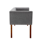 Porthos Home Nevis Fabric Upholstered Bench with Rubberwood Legs