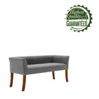 Porthos Home Nevis Fabric Upholstered Bench with Rubberwood Legs