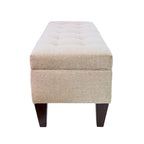 Brooke NOVA Fabric/ Wood Button-tufted Long Storage Bench