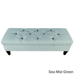 Brooke Diamond Tufted Upholstered Long Storage Bench Ottoman