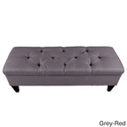 Brooke Diamond Tufted Upholstered Long Storage Bench Ottoman