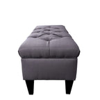 Brooke Diamond Tufted Upholstered Long Storage Bench Ottoman