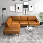 Harman Modern Living Room Fabric Corner Sectional Couch