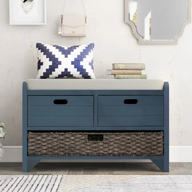 Storage Bench Entryway Bench Shoe Bench with Cushion