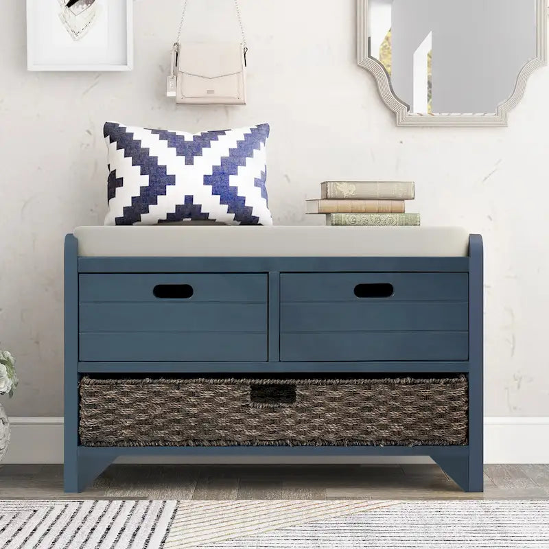 Storage Bench Entryway Bench Shoe Bench with Cushion