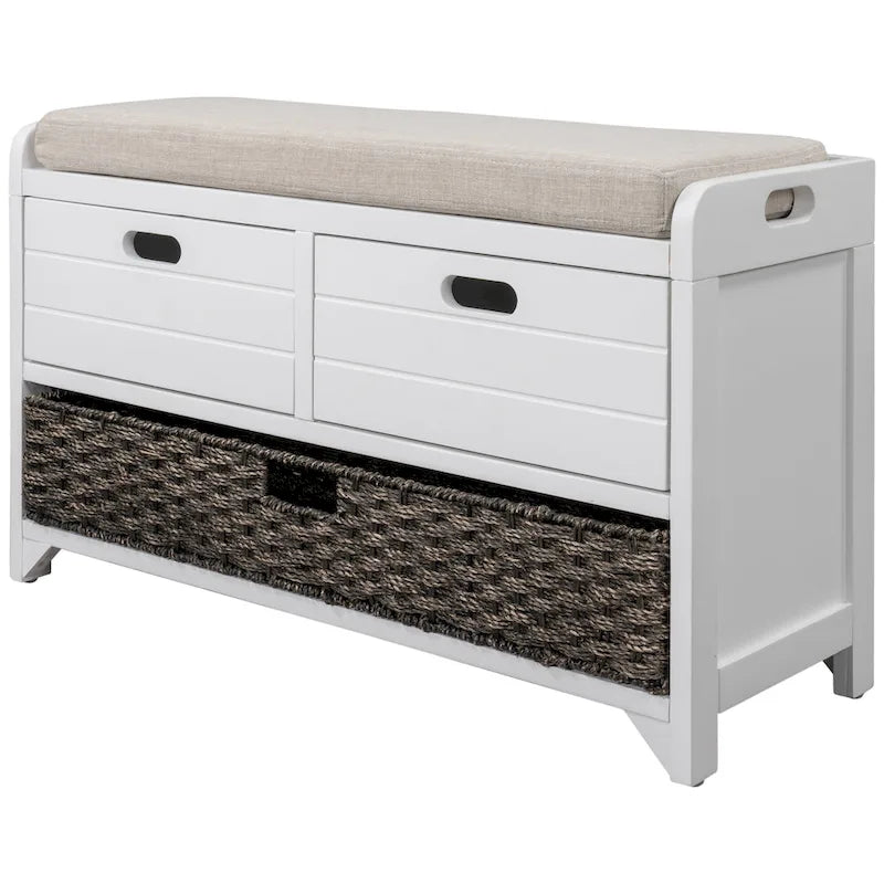 Storage Bench Entryway Bench Shoe Bench with Cushion