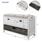 Storage Bench Entryway Bench Shoe Bench with Cushion