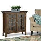 WYNDENHALL Halifax SOLID WOOD 37 inch Wide Transitional Medium Storage Cabinet - 37 w x 17 d x 36  h