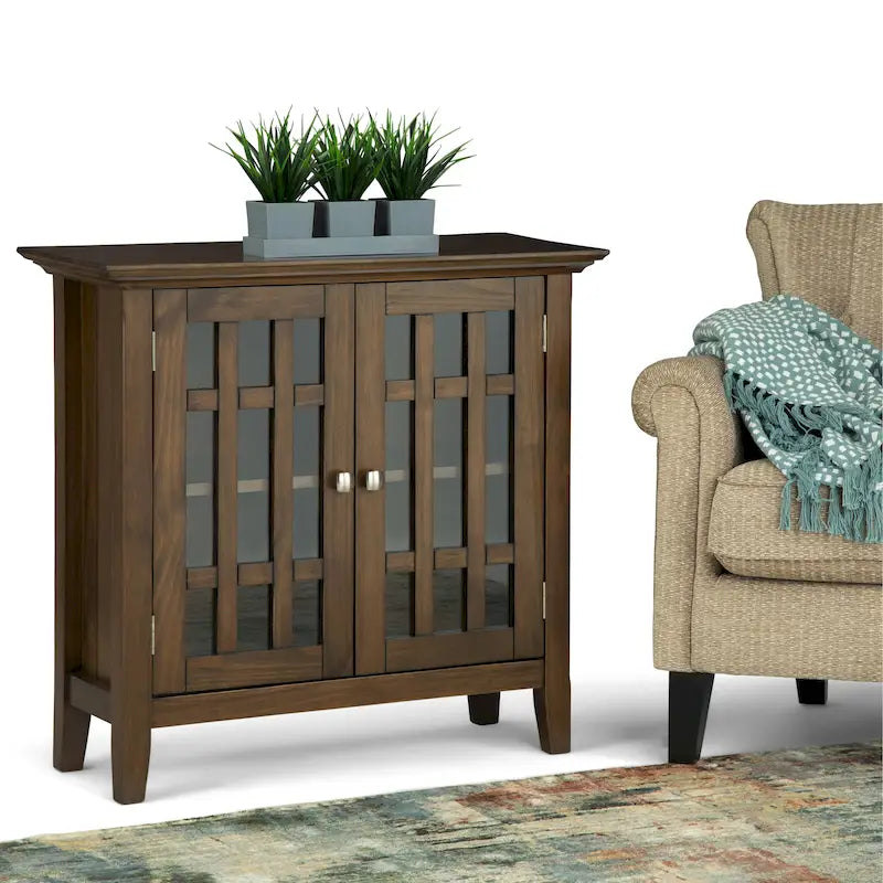 WYNDENHALL Halifax SOLID WOOD 37 inch Wide Transitional Medium Storage Cabinet - 37 w x 17 d x 36  h