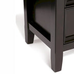 WYNDENHALL Halifax SOLID WOOD 37 inch Wide Transitional Medium Storage Cabinet - 37 w x 17 d x 36  h