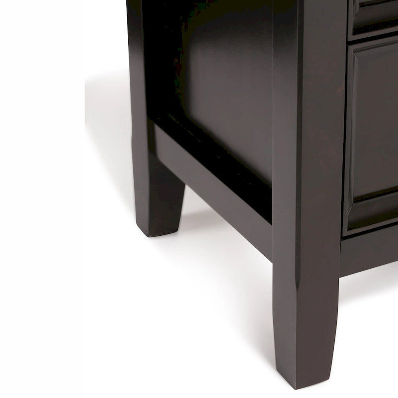 WYNDENHALL Halifax SOLID WOOD 37 inch Wide Transitional Medium Storage Cabinet - 37 w x 17 d x 36  h