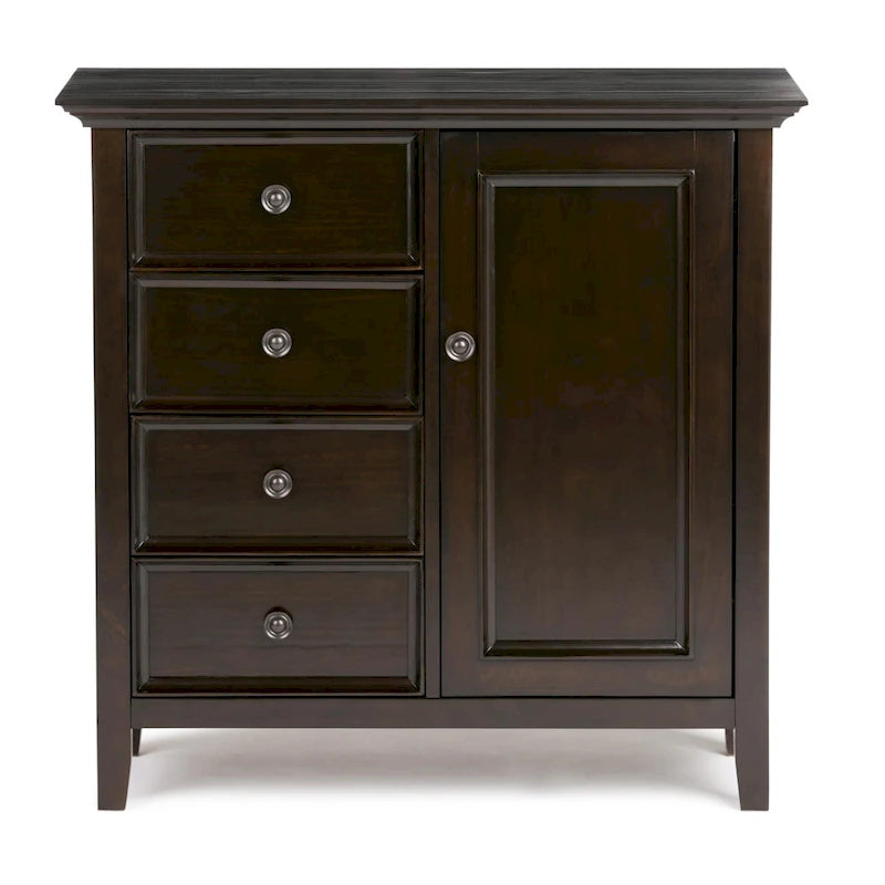 WYNDENHALL Halifax SOLID WOOD 37 inch Wide Transitional Medium Storage Cabinet - 37 w x 17 d x 36  h