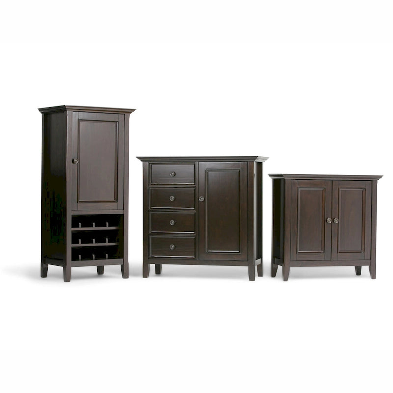 WYNDENHALL Halifax SOLID WOOD 37 inch Wide Transitional Medium Storage Cabinet - 37 w x 17 d x 36  h