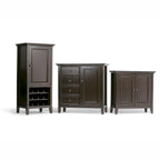 WYNDENHALL Halifax SOLID WOOD 37 inch Wide Transitional Medium Storage Cabinet - 37 w x 17 d x 36  h