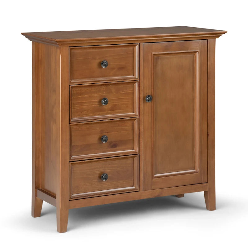WYNDENHALL Halifax SOLID WOOD 37 inch Wide Transitional Medium Storage Cabinet - 37 w x 17 d x 36  h