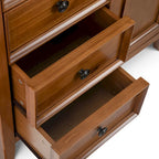WYNDENHALL Halifax SOLID WOOD 37 inch Wide Transitional Medium Storage Cabinet - 37 w x 17 d x 36  h