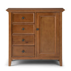 WYNDENHALL Halifax SOLID WOOD 37 inch Wide Transitional Medium Storage Cabinet - 37 w x 17 d x 36  h