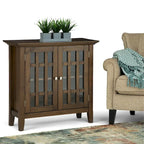 WYNDENHALL Halifax SOLID WOOD 37 inch Wide Transitional Medium Storage Cabinet - 37 w x 17 d x 36  h