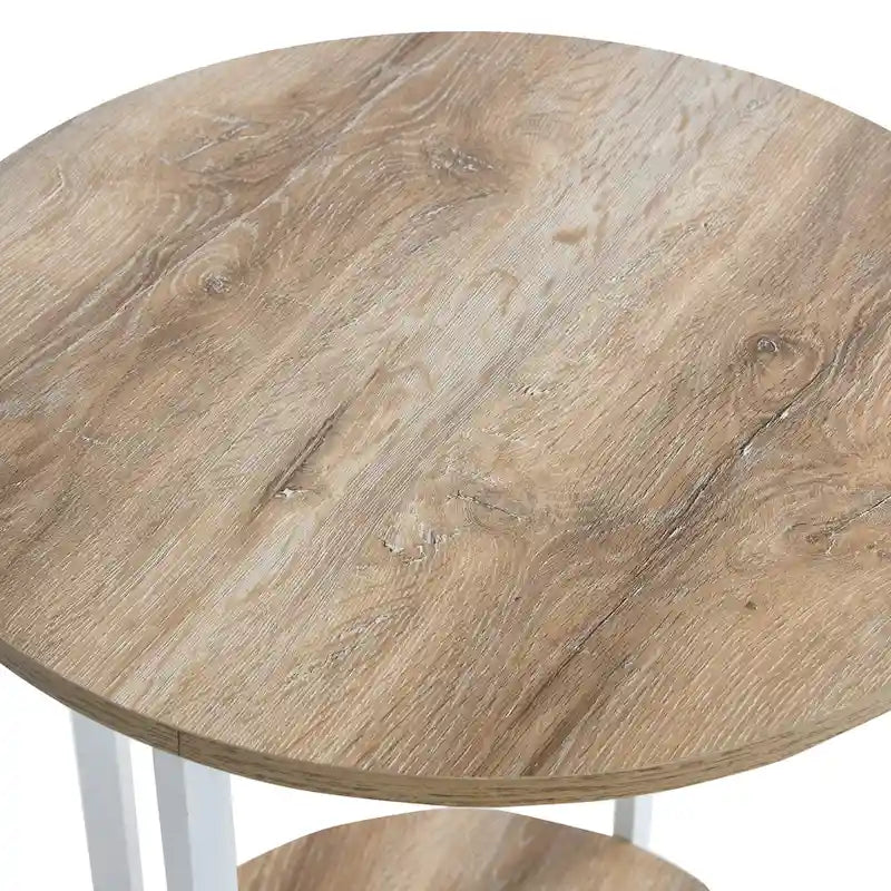 Household Essentials Side End Table with Storage Shelf