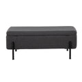 Silver Orchid Galotti Storage Bench with Flip-Top Lid