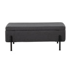 Silver Orchid Galotti Storage Bench with Flip-Top Lid