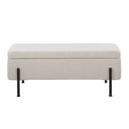 Silver Orchid Galotti Storage Bench with Flip-Top Lid