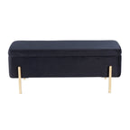 Silver Orchid Galotti Storage Bench with Flip-Top Lid