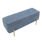 Silver Orchid Galotti Storage Bench with Flip-Top Lid
