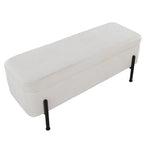 Silver Orchid Galotti Storage Bench with Flip-Top Lid
