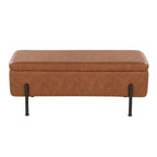 Silver Orchid Galotti Storage Bench with Flip-Top Lid