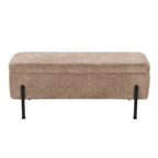 Silver Orchid Galotti Storage Bench with Flip-Top Lid