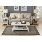 Roundhill Furniture Athens Contemporary 3-pc. Replicated Wood Shelf Table Set