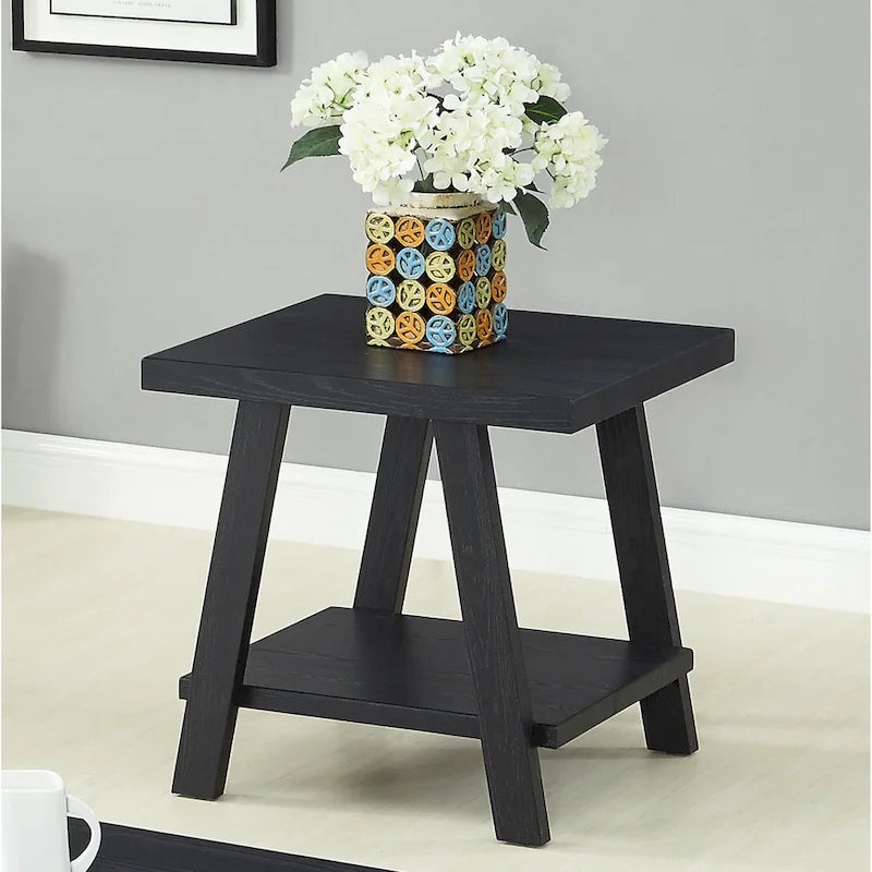 Roundhill Furniture Athens Contemporary 3-pc. Replicated Wood Shelf Table Set