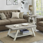 Roundhill Furniture Athens Contemporary 3-pc. Replicated Wood Shelf Table Set